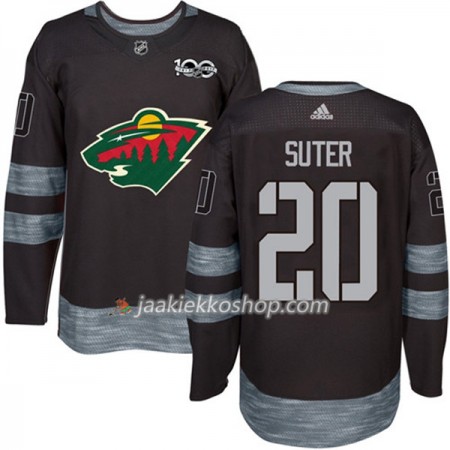 Miehille NHL Minnesota Wild Pelipaita Ryan Suter 20 1917-2017 100th Anniversary Adidas Musta Authentic